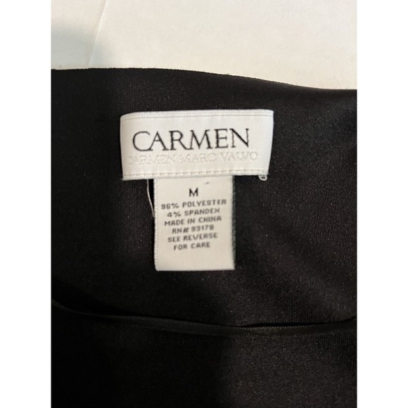 Carmen Marc Valvo Womens Jacket Black Faux Suede Gold Studded Long Sleeve Size M - Picture 4 of 10